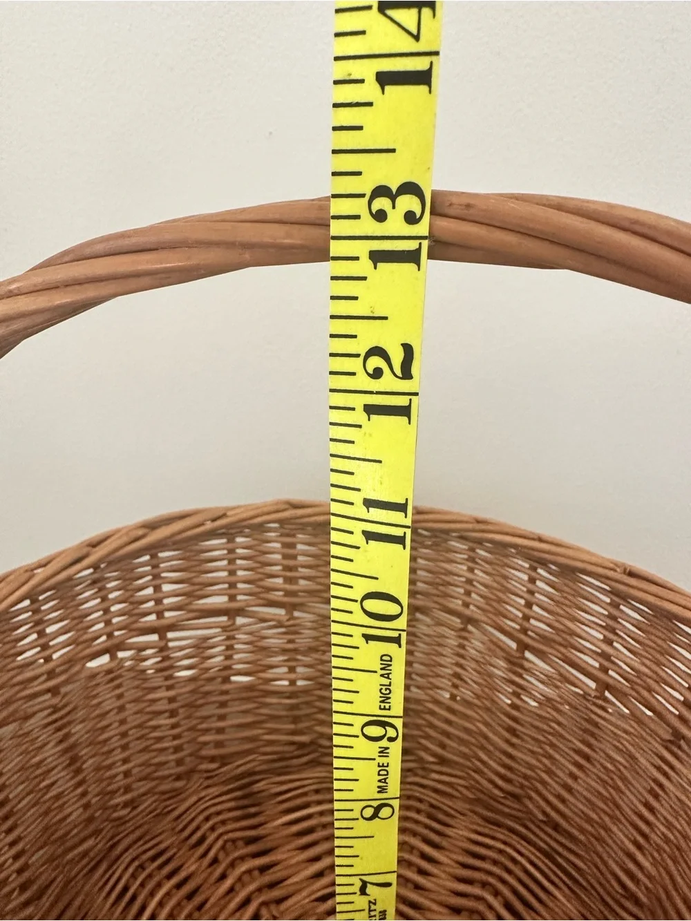 Natural Handwoven Wicker Market Storage Basket Dual Swing Handles - Brown 14.5”